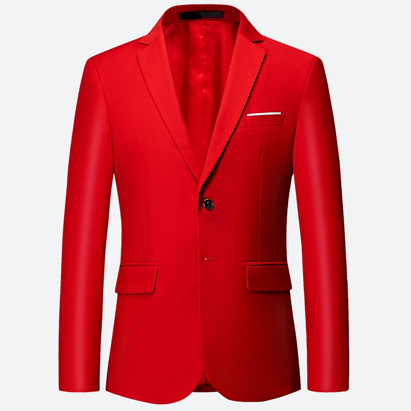 Traje de boda de lujo de 3 piezas para hombre, conjuntos de traje de oficina de negocios de color sólido Delgado, Blazer de talla grande, pantalones