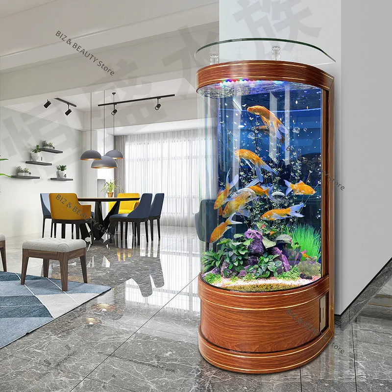 Semi-Circle Self-Cleaning Fish Tank 2