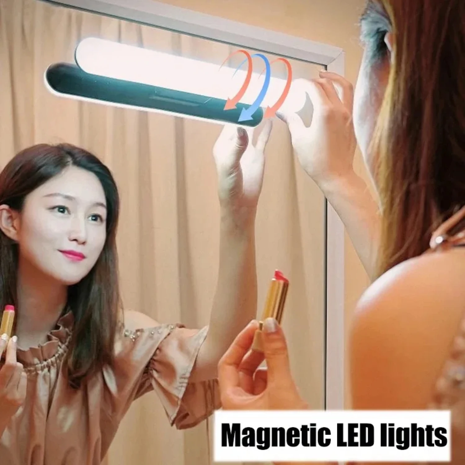 USB Rechargeable Portable LED Makeup Light with Eye Protection, Selfie Light, Mirror Light, and Hanging Lamp Switch for On-The-G