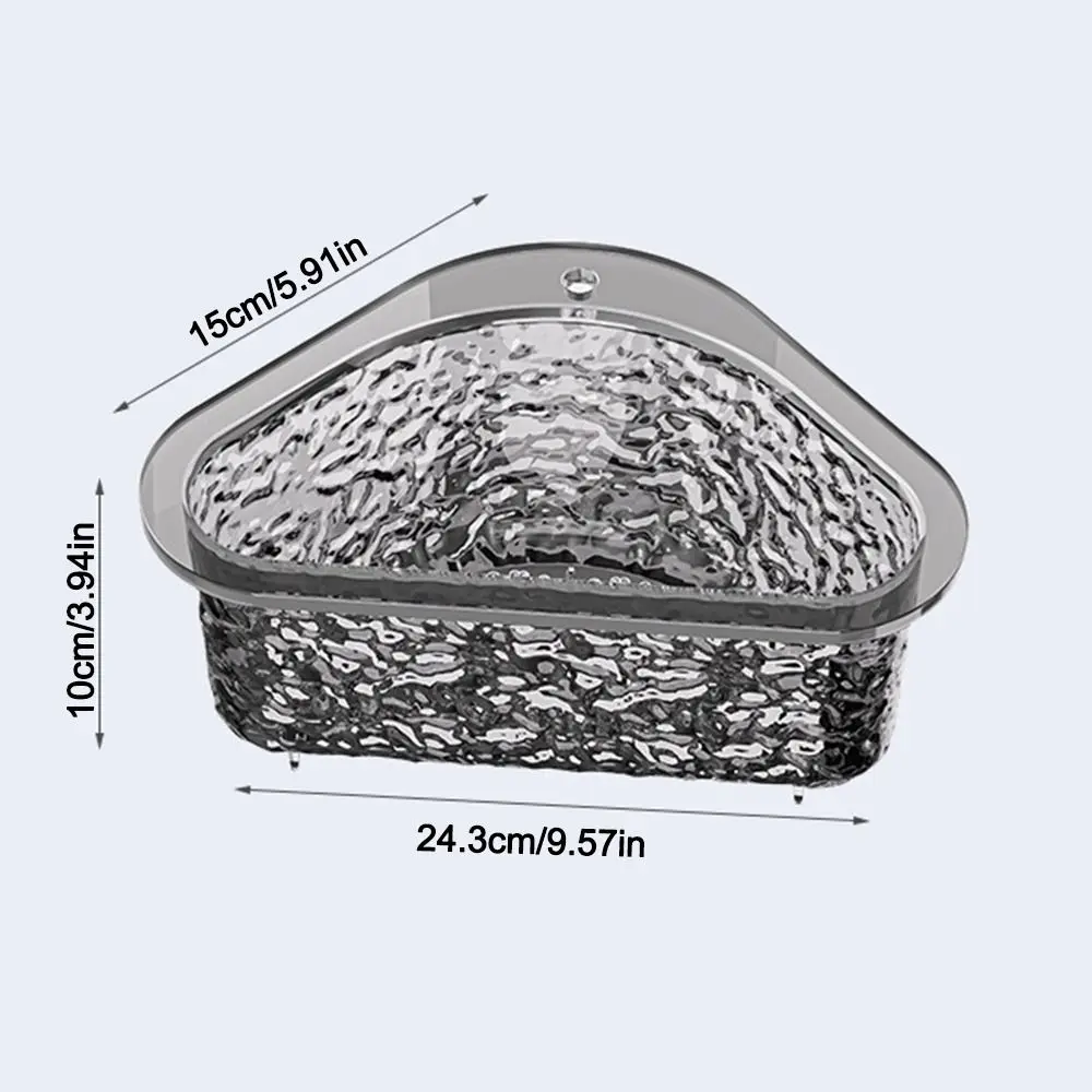Portable Fruit Vegetable Sink Drain Basket Hanging Kitchen Supplies Filter Storage Shelf Triangle Sink Strainer Storage Rack