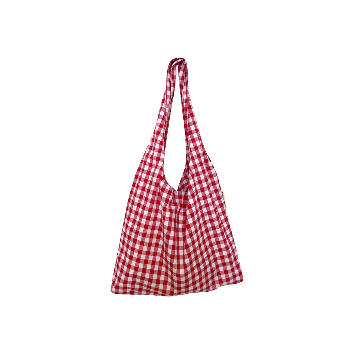 Vintage Plaid Women\'s Vest Shoulder Bags Large Capacity Female Reusable Shopping Bag Cotton Cloth Schoolgirls Book Tote Handbags