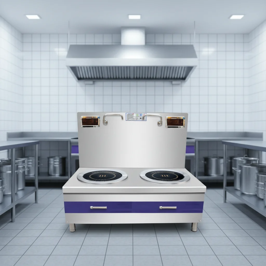 

Коммерческая двухконфорочная электрическая индукционная плита-суповарка из нержавеющей стали для ресторанов и отелей