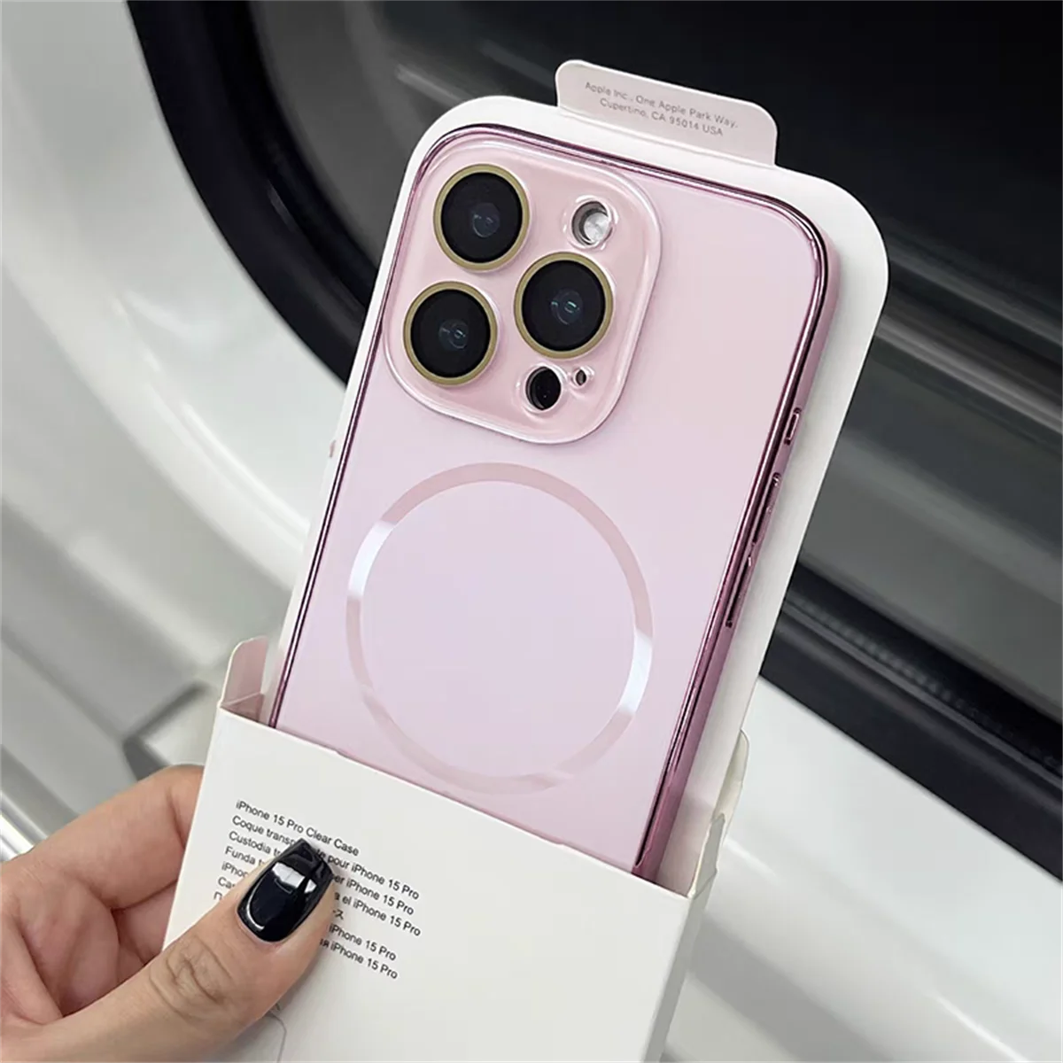 Funda protectora de cristal Nano esmerilado de lujo para lente Magsafe para iPhone 17 Air 16 15 14 13 12 Pro Max cubierta de carga inalámbrica magnética