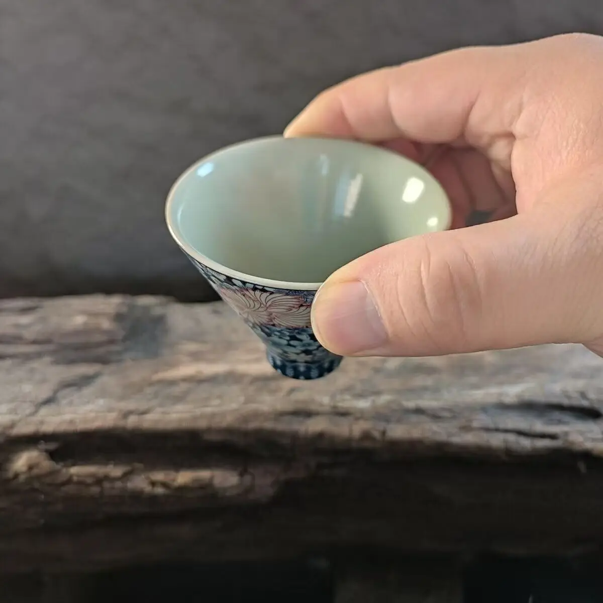 Exquisite China Porcelain Blue and White Porcelain Flower Pattern Mini Tea Cup