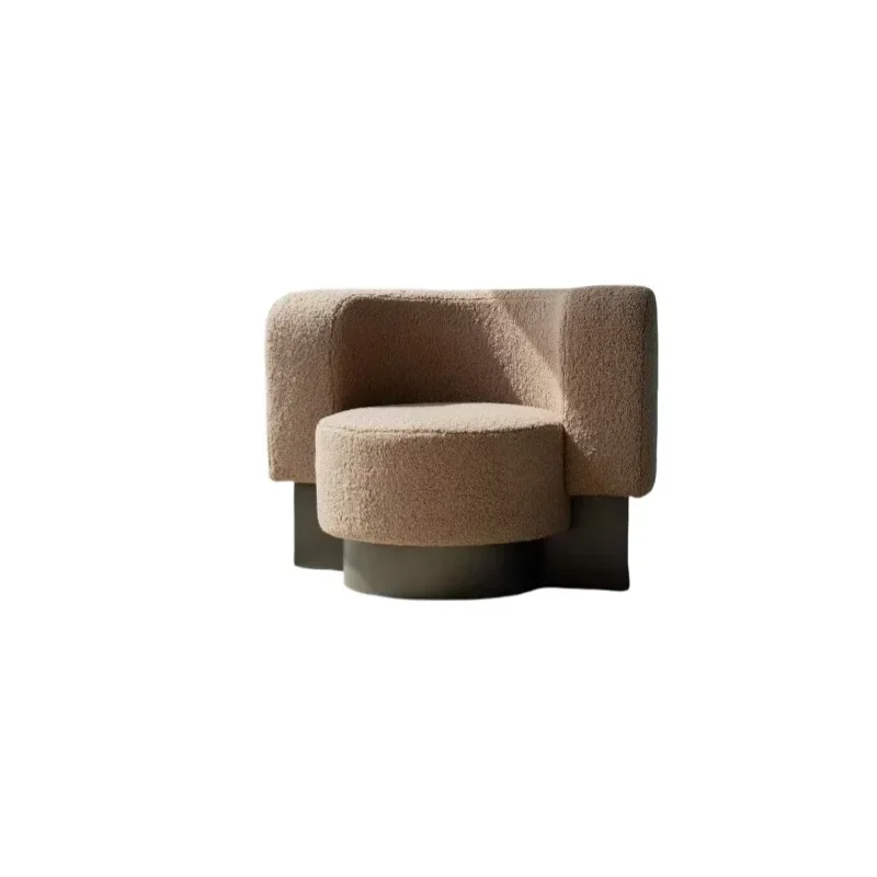 Designer replica single three-person casual sofa chair small apartment fabric geometric sofa