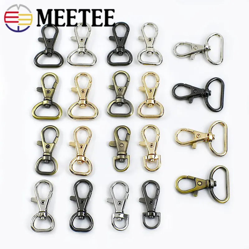 20/30Pcs 10/13/16/20/25mm Metal Buckle For Bag Strap Swivel Lobster Clasp Dog Collar Spring Snap Hook DIY Hardware Accessories