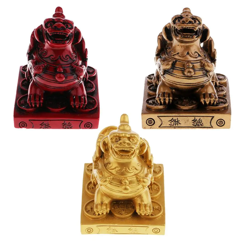 Pi Xiu Feng Shui Figurine to Attract Wealth Home Decor Pi Xiu Wealth Statue Figurine Housewarming Good fortune Gift Gold