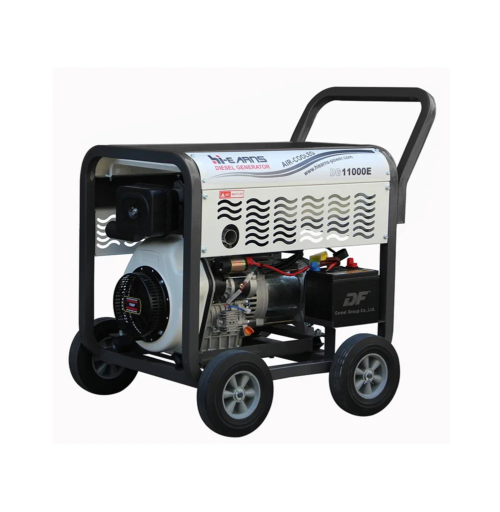 #YUNYI Hiearns 8KW 10KVA 50HZ 60HZ 220V open portable type air cooled single cylinder diesel generator