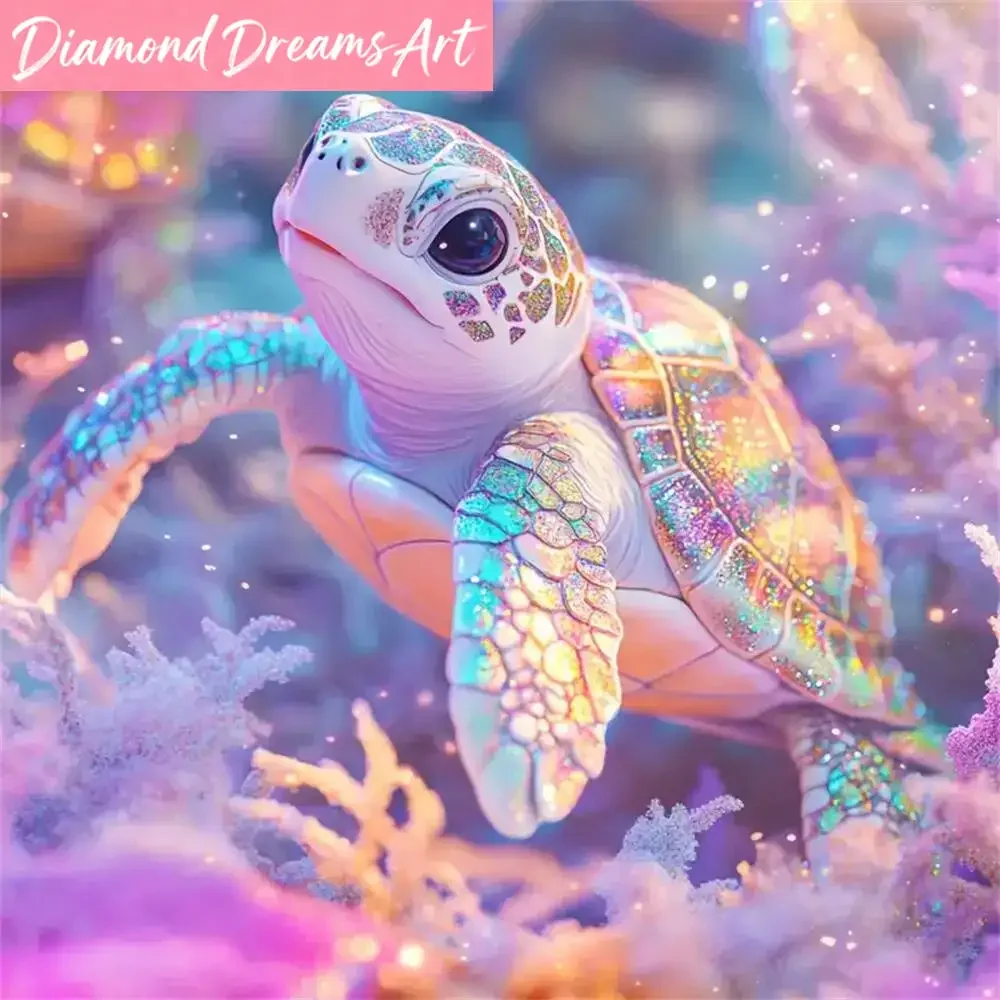 Frameless, New Arrival Diamond Embroidery Turtle Handicraft Painting Tortoise Animal Craft Kit Cartoon Diamond Mosaic Home Decor
