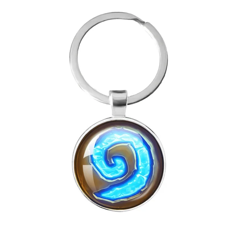 مضحك لعبة عالم علب المفاتيح نجاح باهر الزجاج قلادة 25 مللي متر مفتاح سلسلة للنساء الرجال كيرينغ مجوهرات حجر الموقد #2