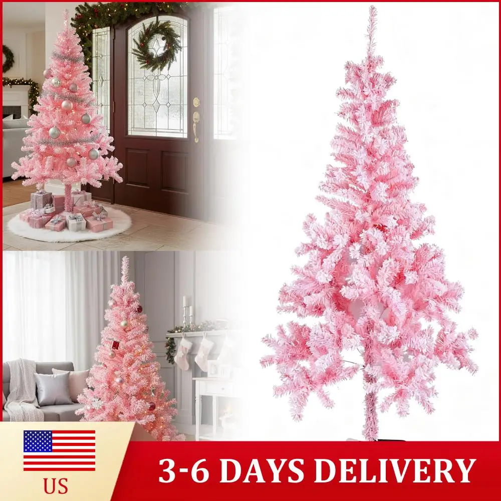 

180cm Unlit Artificial Pine Tree with Metal Stand Festival Decorations Xmas Tree Multi-Purpose for Home Office Gathering Party