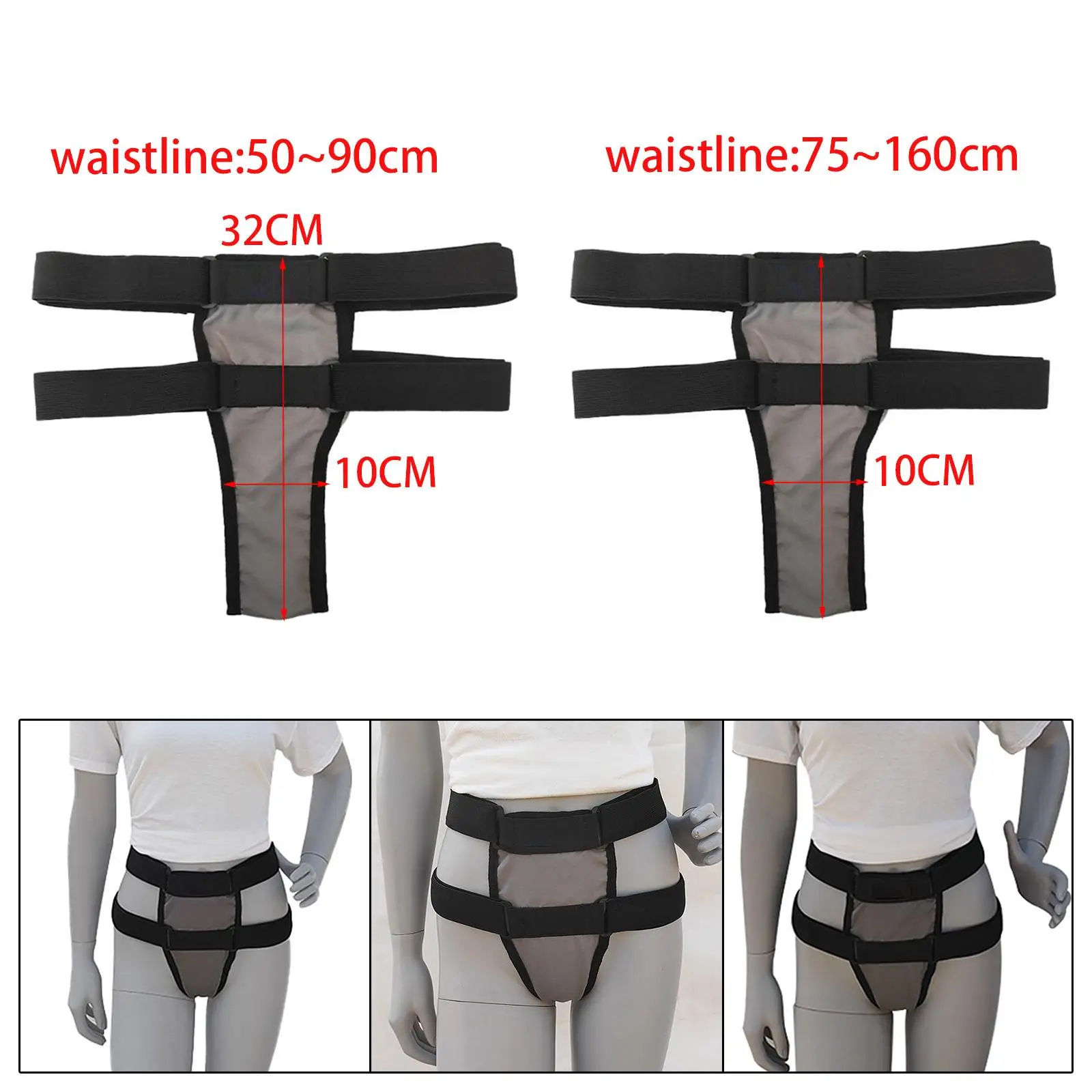 Pelvic Support Belt Black Accessory Uterus Brace for Treating Prolapse Women