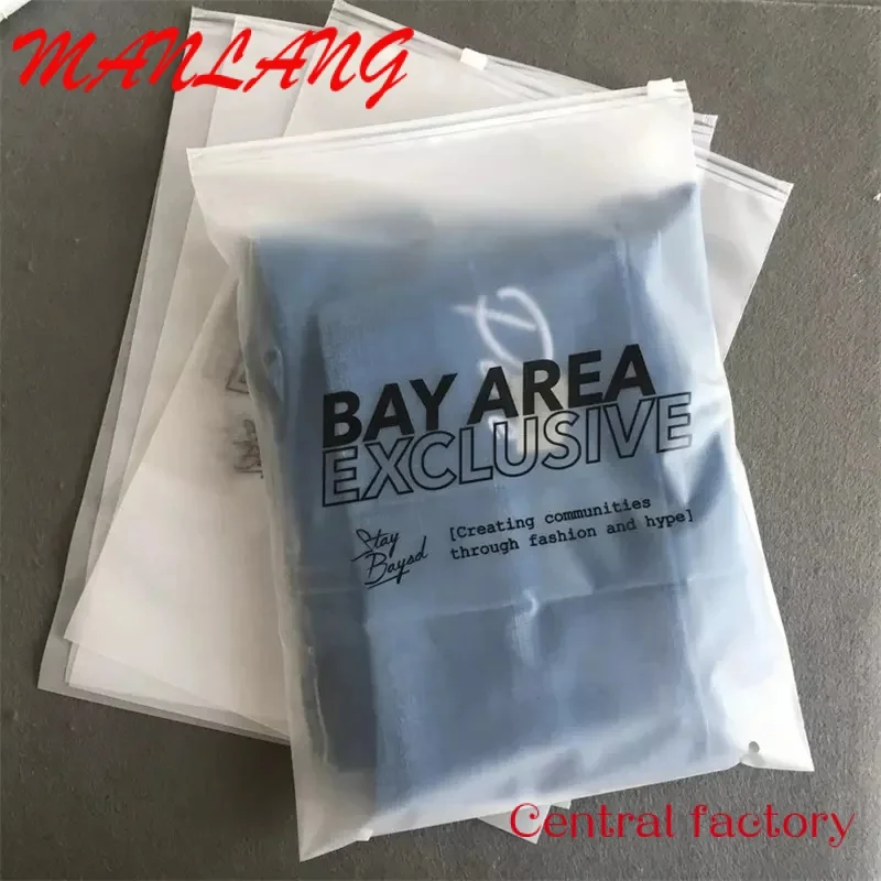 

Custom High quality customised printing resealable clean zip lock plastic bag for packaging clothing