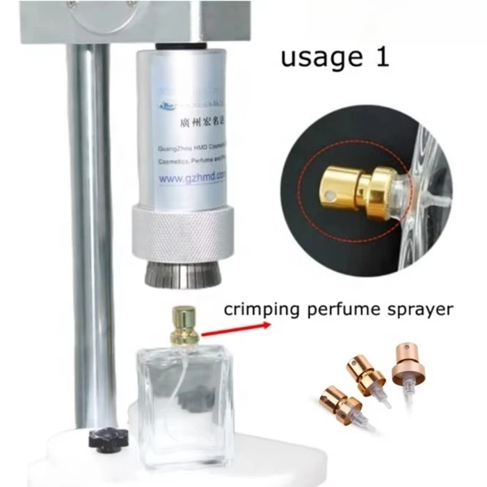 ماكينة تجعيد زجاجات العطور اليدوية ماكينة ختم خط العنق العطور