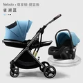 Blue W Car seat