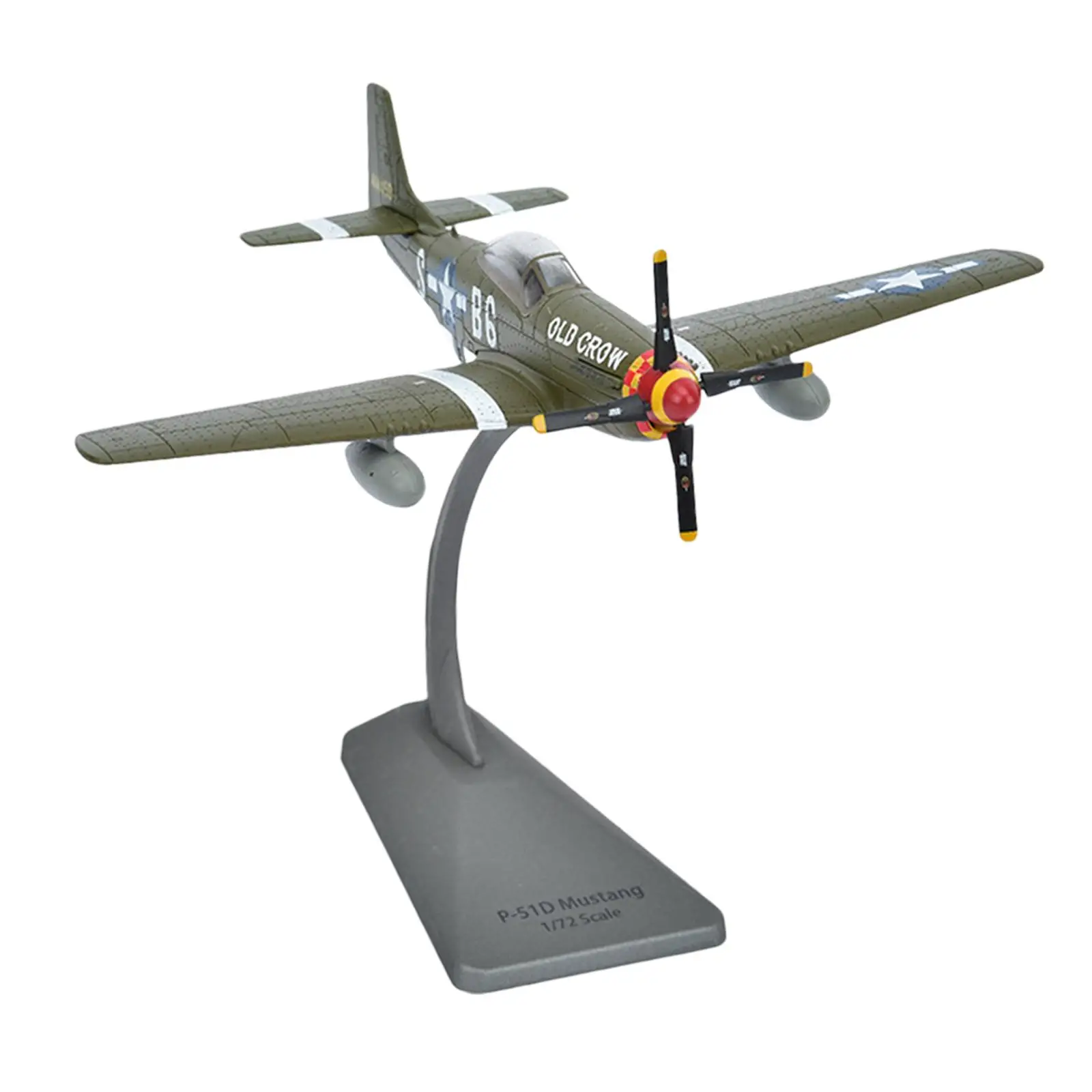 Simulation 1:72 P51B Aircraft Model Miniature Toys for Shelf Bedroom Office