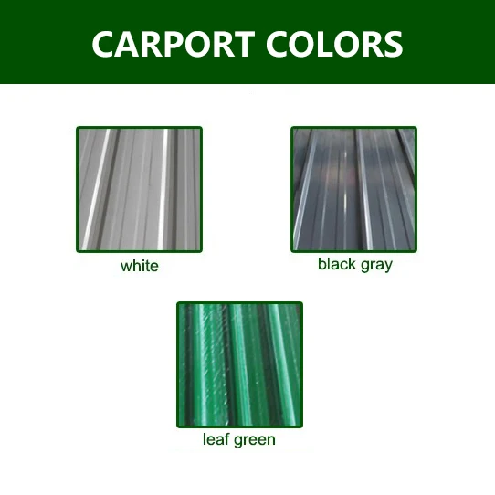 11ft X19ft Durable Metal Double 2-Car Powder Coated Outdoor Storage Carport Waterproof Shed Car For Vehicles Boats & Equipment