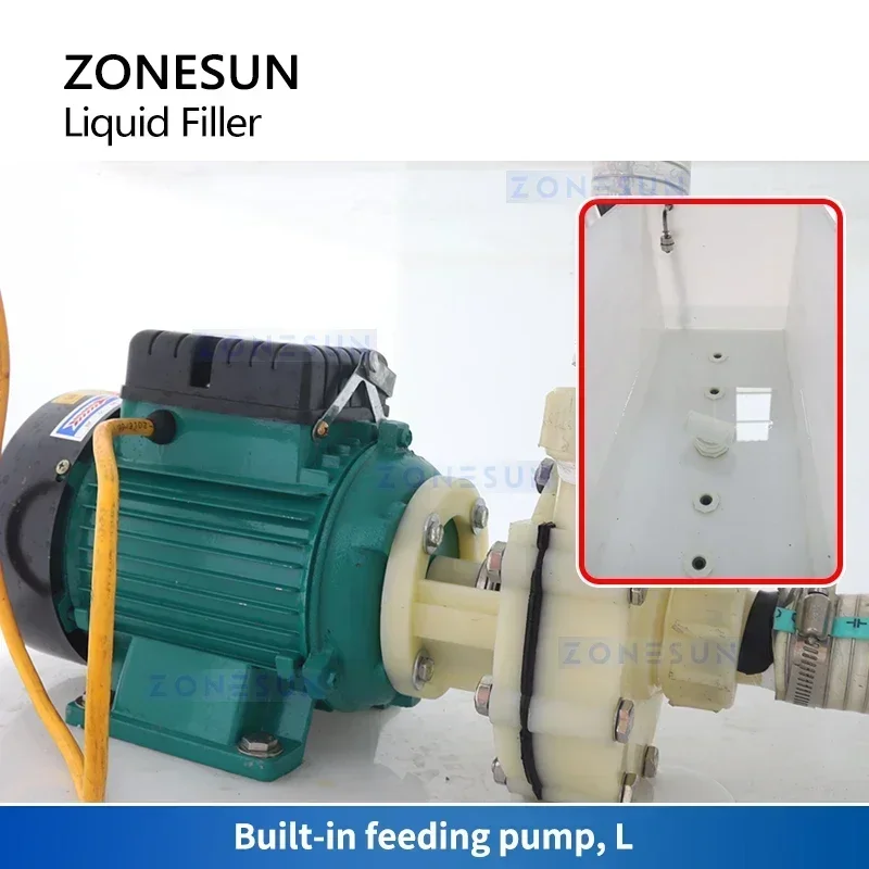 ZONESUN Semi-Automatic Bottle Filling Machine Corrosive Liquid Products Disinfectant Kitchen Cleaner Pesticide Bleach ZS-YTCR4