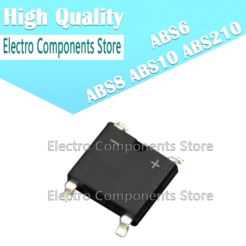 10PCS/Lot Rectifier Bridge Stack ABS6 1A 600V ABS8 0.8A 800V ABS10 1A 1000V ABS210 2A 1000V SMD SOP-4 Bridge rectifier