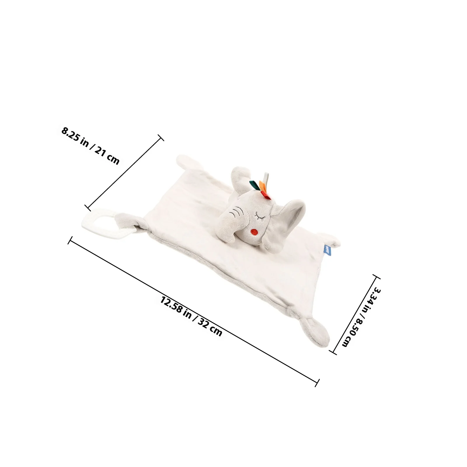 Baby Security Blanket Infant Snuggle Towel Cartoon Elephant Design Newborn Comforting Animal Gift For Baby Shower Christmas