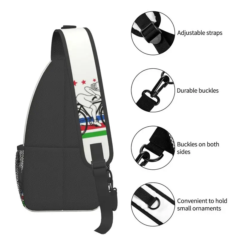 LSD bicicleta dia sling peito saco para homens, ombro personalizado, crossbody, ciclismo, camping, mochila, dia de bicicleta