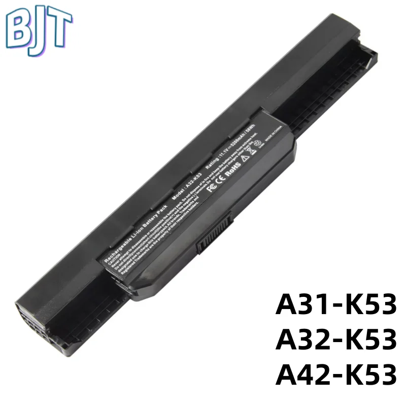 5200mAh 6Cell A32-K53 Laptop Battery For ASUS K43 K43E K43J K43S K43SV K53 K53E K53F K53J K53S K53SV A43 A53S A31-K53 A41-K53