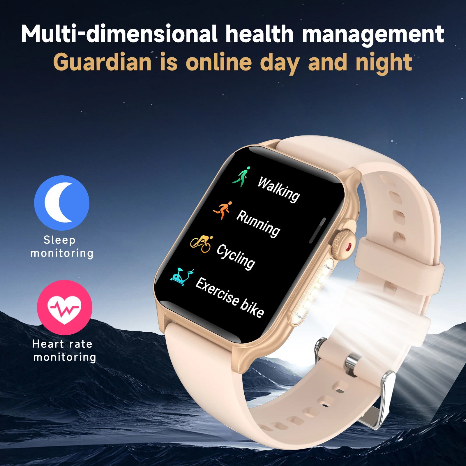 

2026 New Outdoor Sports Smart Watch 1.96 inch 240 * 286 Bluetooth Call Heart Rate Monitoring AI Voice GPS Trajectory Smartwatch