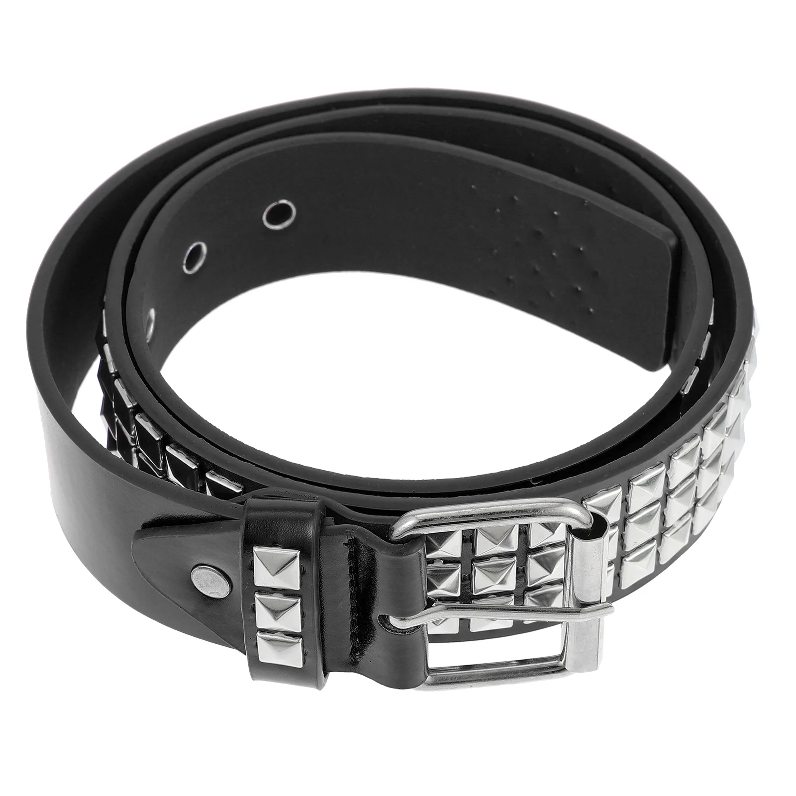 

Belts Rivet Fashion Fashionable PU Decorative Advanced Gothic Black Miss and