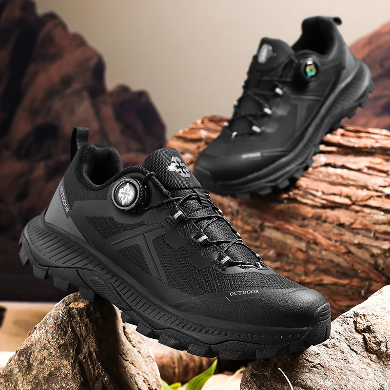 Zapatos de senderismo impermeables para hombre, botas de Trekking transpirables, zapatos deportivos para acampar al aire libre, zapatillas antideslizantes de invierno para hombre
