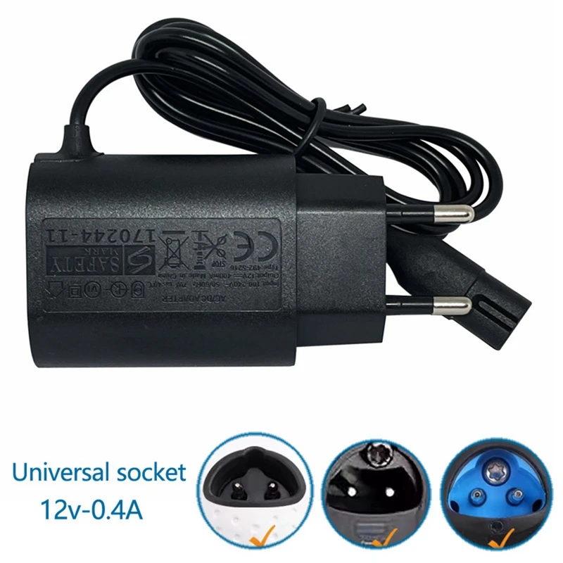 

12V 0.4A Replacement Shaving Charger for Braun Series S3 S5 S7 S8 S9 Electric Shaver Charger Adapter EU Plug