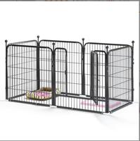 Dog Fence Heavy Duty 4 Or 6 Panels Metal Wire 24 Inch Kennel Foldable Pet Playpen Outdoor Indoor For Dogs Cats