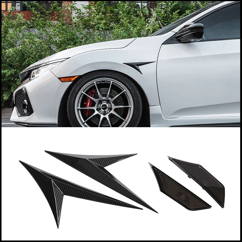 

Стайлинг автомобиля для Honda Civic 10 2016 2017 2018, переднее боковое крыло, поворотник, декоративная крышка, наклейка, аксессуары для отделки