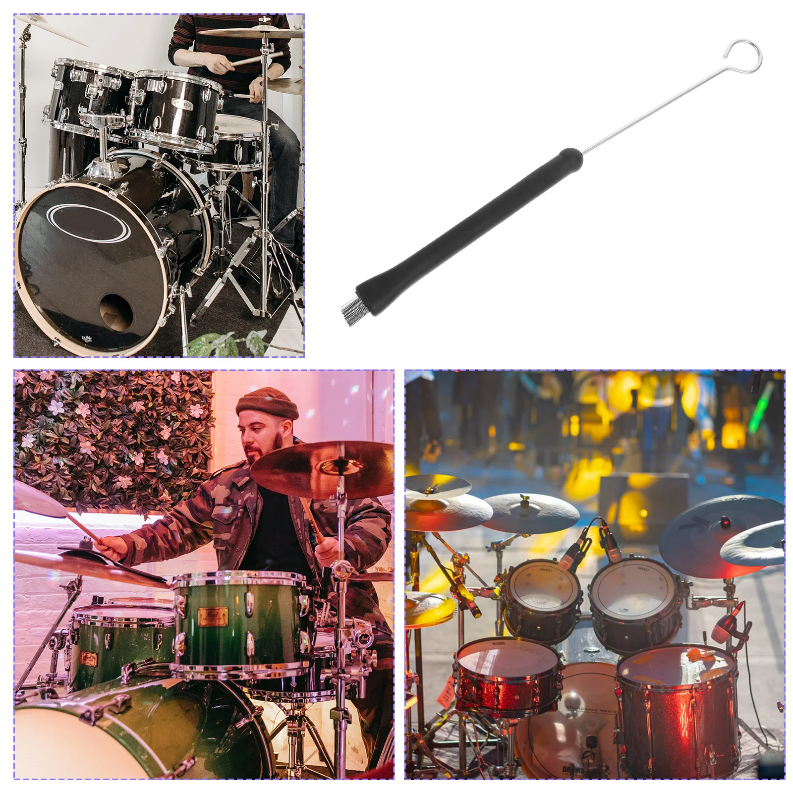 

2Pcs Brush Drumsticks Stainless Steel Wire Snare Drum Kit Accessories for Musicians Drum Brush Drumsticks Drummer Accessories