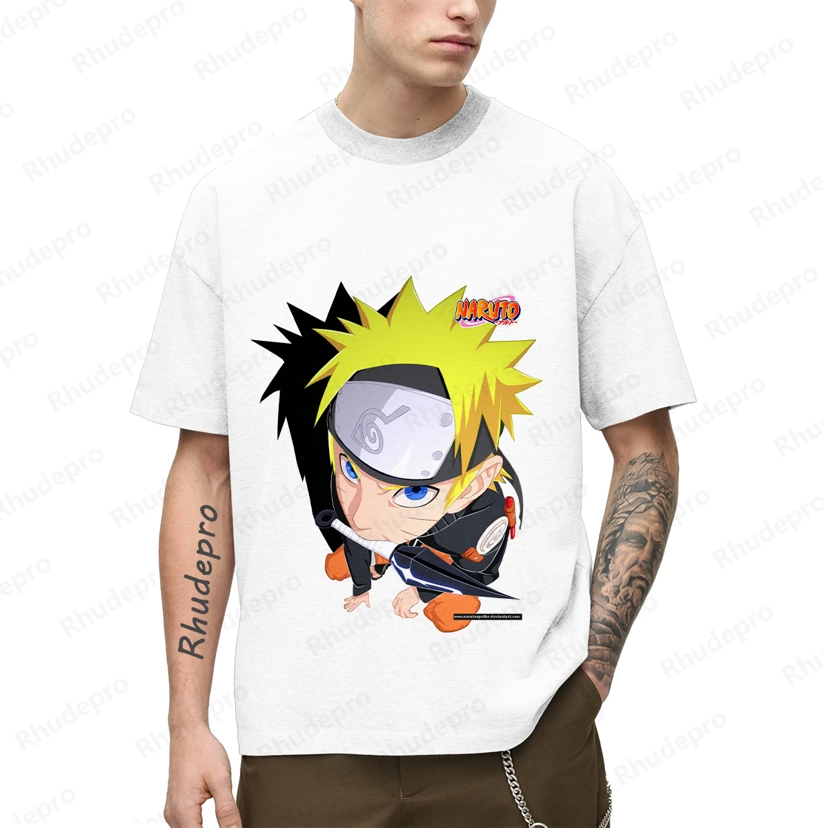 

Naruto Umaki Short Sleeve Uchiba Sasuke Harajuku Style T-Shirt Men Men's Clothing Streetwear High Quality 5XL New Summer