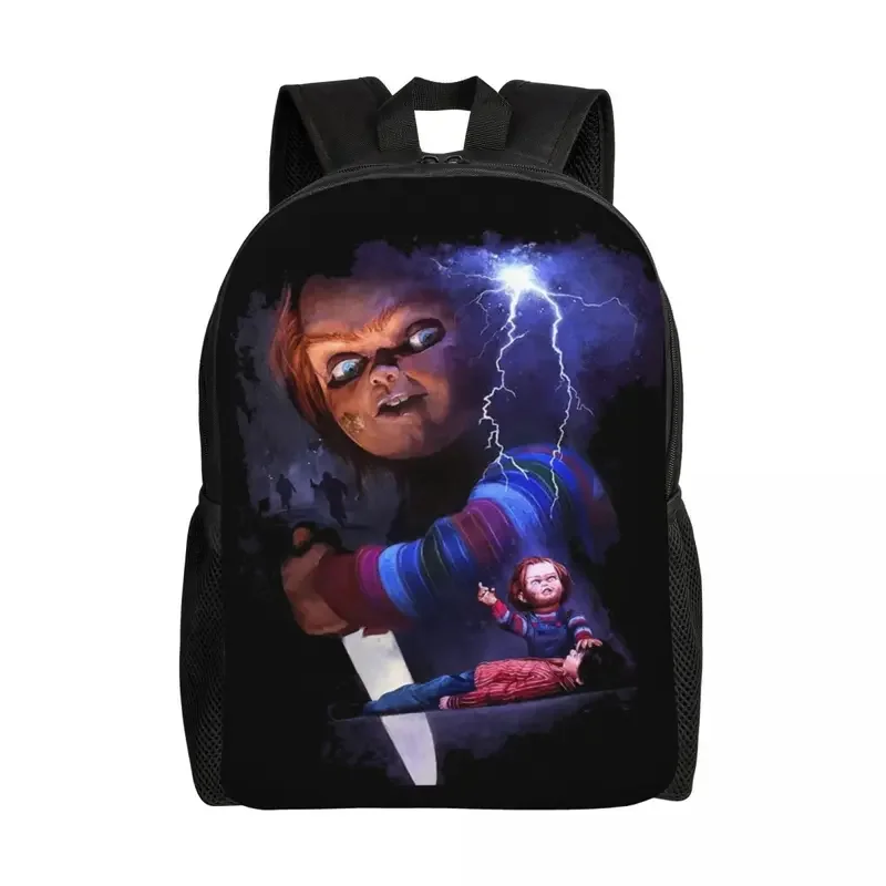 Mochila chucky boneca diabo para menino e menina, mochila com design de filme de terror, para a escola, saco de viagem