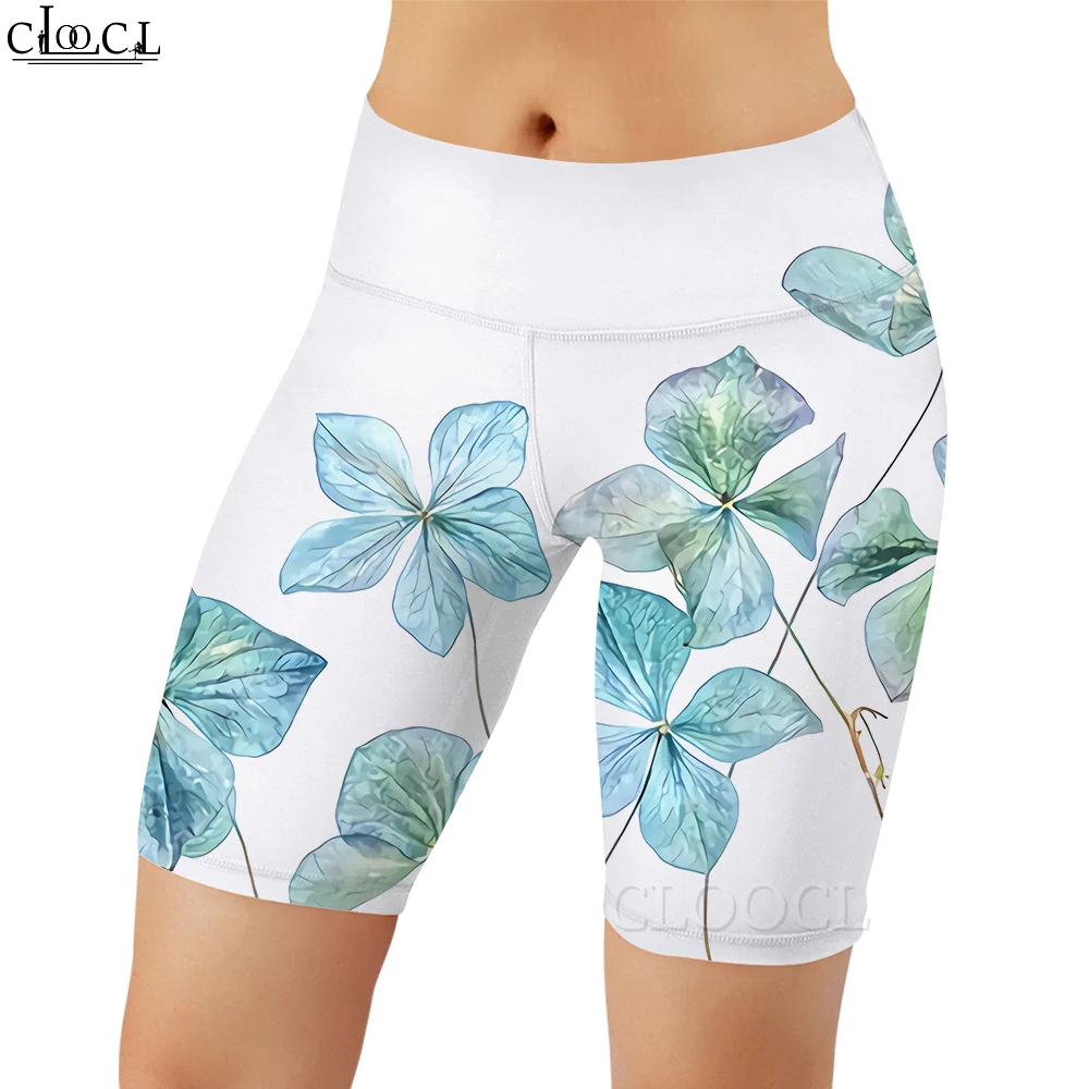 CLOOCL Women Legging Green Vine 3D Pattern Printed Shorts for Female Sexy Sweatpants White Leggings Fitness High Waist Pants