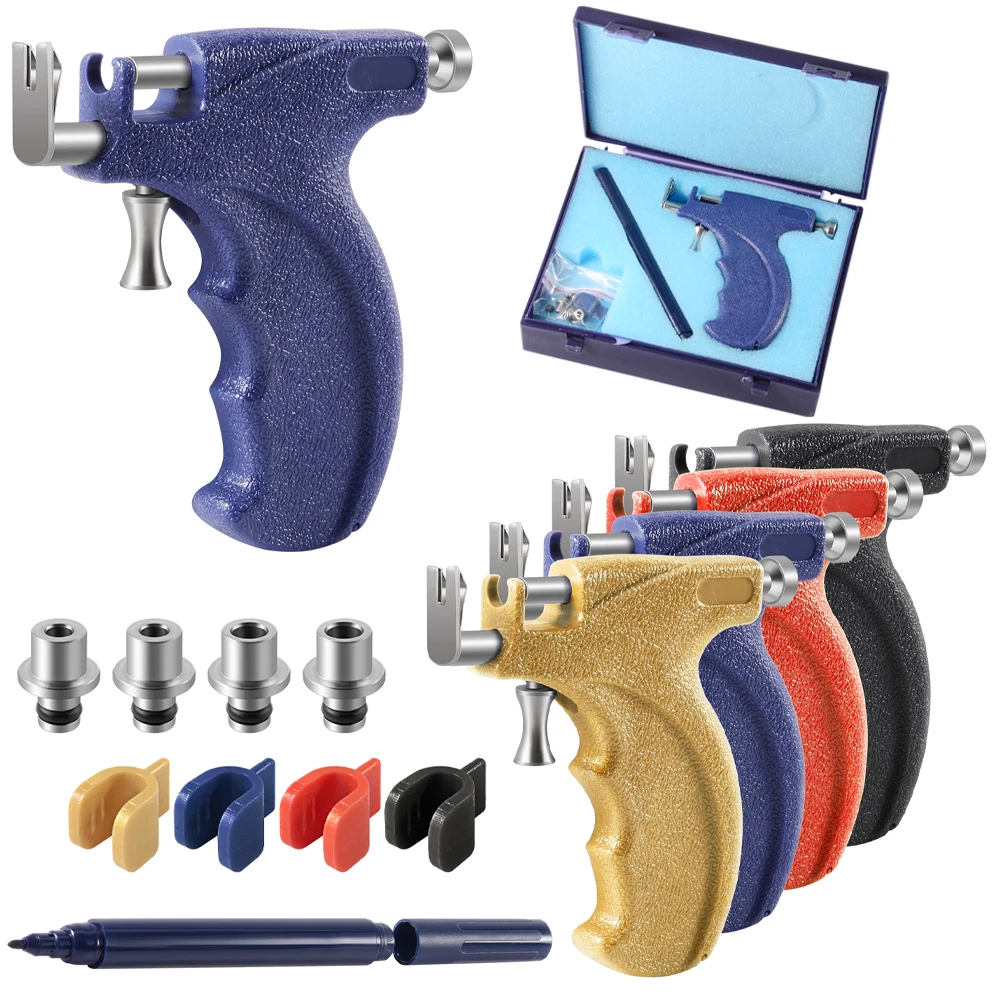 1 Kit pistolet professionnel pour Piercing d'oreille, boucles d'oreilles, nez, nombril, Helix, sûr, stérile, Kit de Machine à bijoux pour le corps