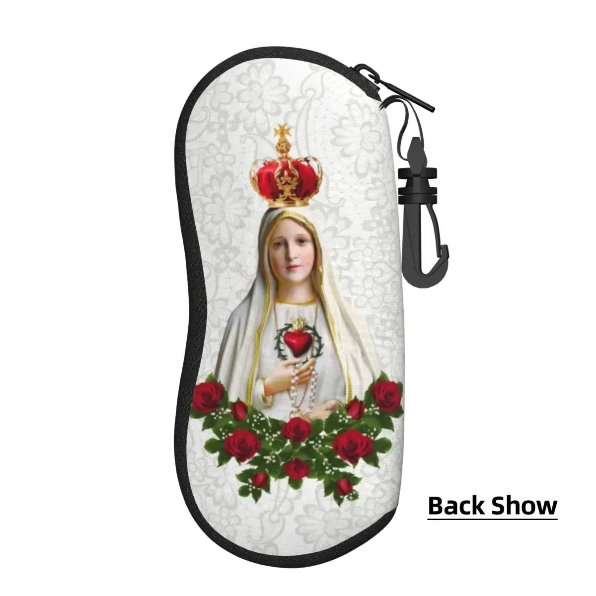 Custom Our Lady Of Fatima Virgin Mary Shell Eyeglasses Protector Cases Sunglass Case Portugal Rosary Catholic Glasses Bag