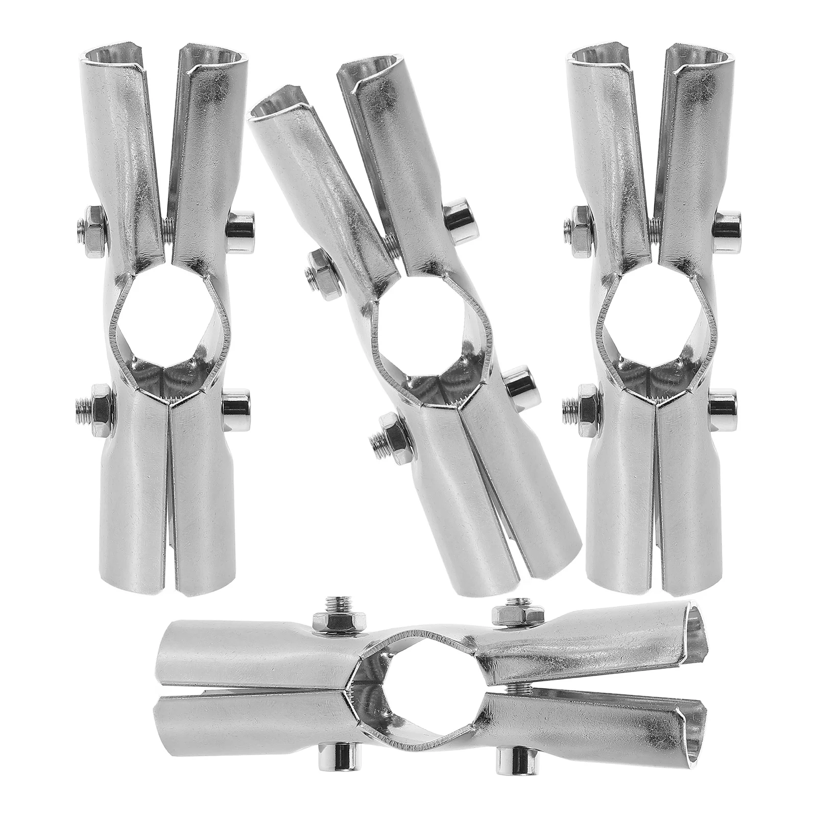 

4PCS Stainless Steel Clothes Rack Connector Fittings Drying Tube Protection Lightweight Secure Stable Easy Installation