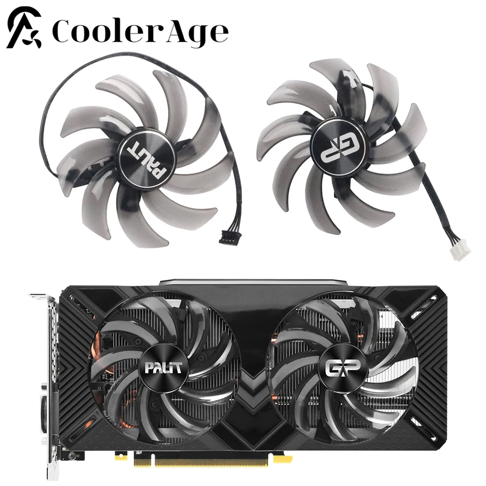 85mm FDC10H12S9-C 12V 0.35A RTX2060 RTX2070 Graphics Card Fan For PNY Palit RTX 2060 2070 Gamingpro Dual GPU Cooler