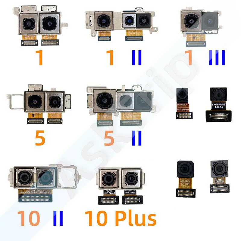 Aiinant Back Main Rear Camera Flex Cable For Sony Xperia 1 5 10 II III 2 3 Plus Small Big Front Camera Flex Repair Phone Parts