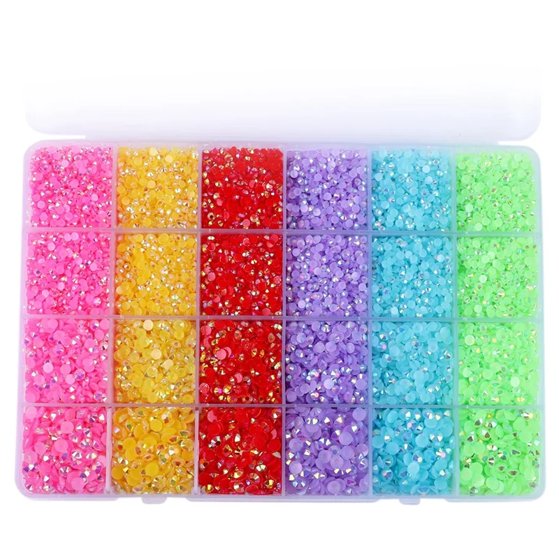 

AB Nail Rhinestone Boxed DIY Resin Jelly Diamond Symphony Phone Case Accessories Jewelry Accessories Diamond Sticker