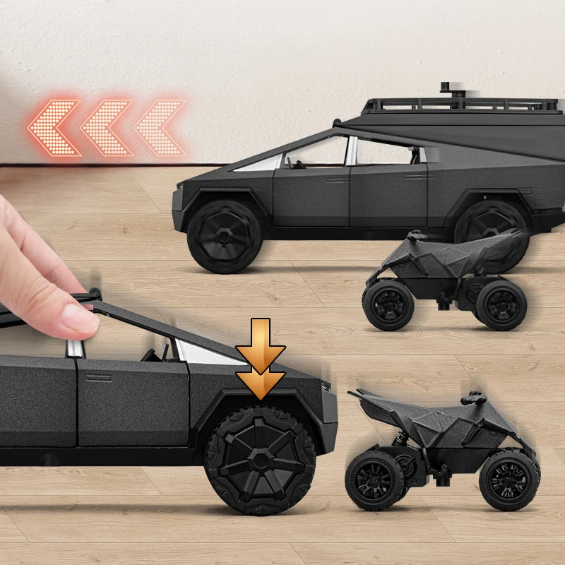 1:32 بيك اب التخييم RV سيارة نموذج سبيكة معدنية دييكاست ضوء الصوت هدية مع الأولاد جمع سيارة لعبة مجسمة الهدايا