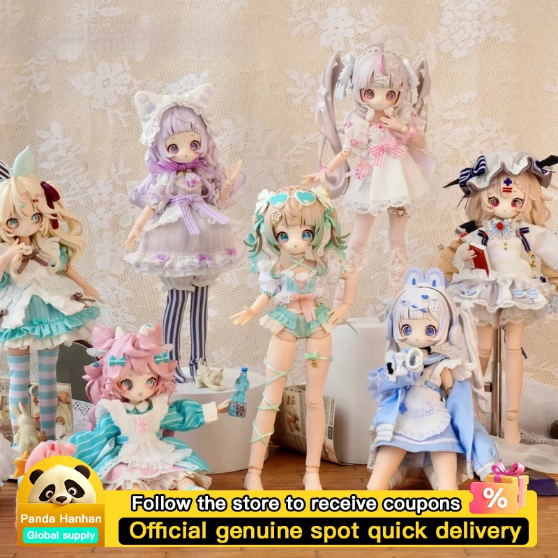Genuine SugaryGirls Series Blind Box Bjd Movable Dolls 1/8 Mjd Kawaii Action Figure Desk Decor Toy mystery Box girl Gift