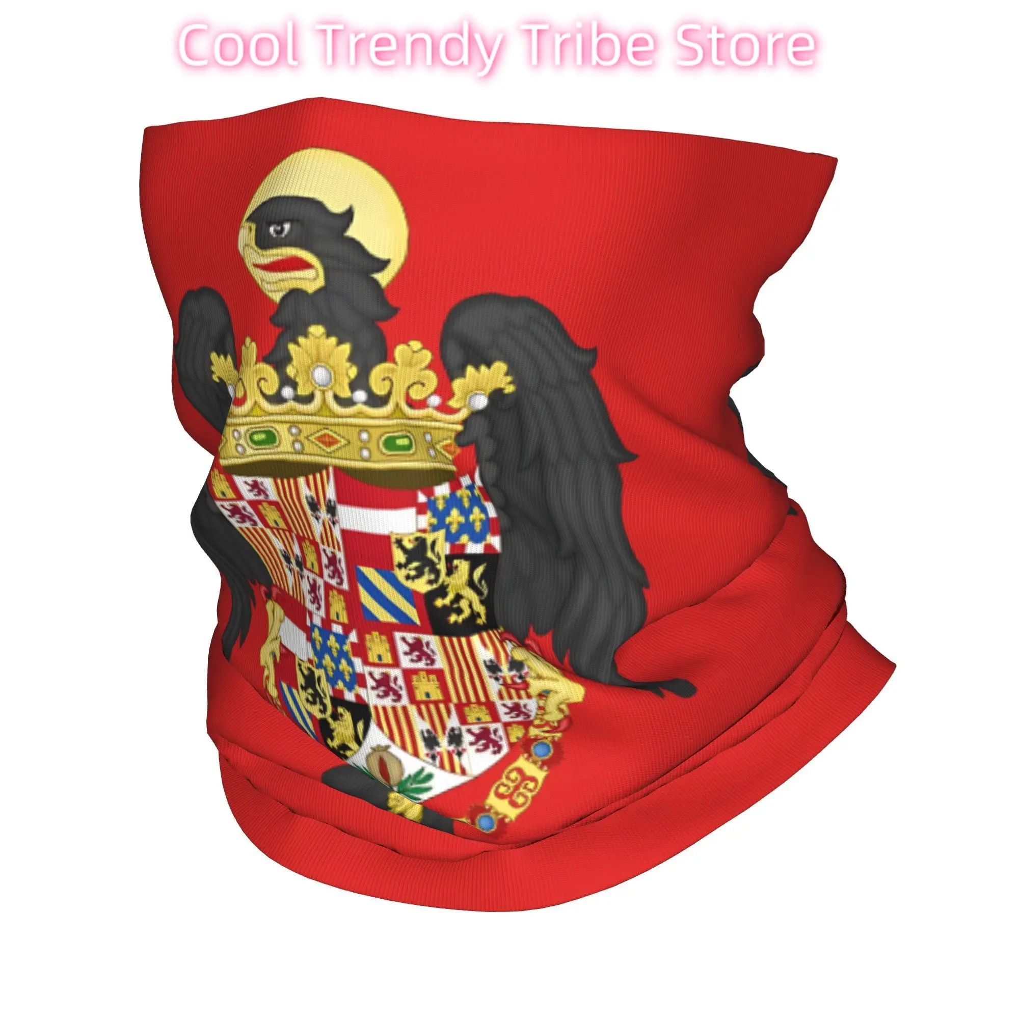 

Герб Чарльза I Испанская империя Бандана Шея Гетры Шарф Многофункциональная повязка на голову Спорт на открытом воздухе Ветрозащитный