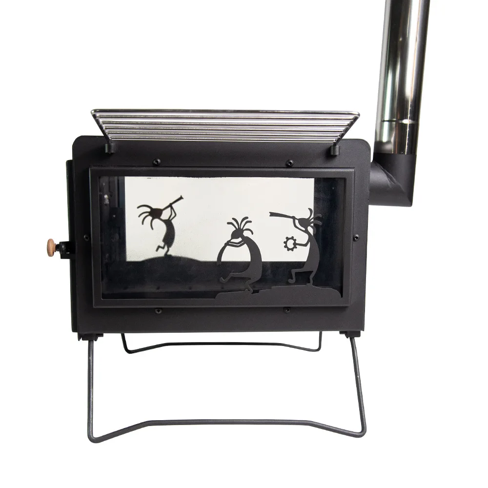 Outdoor Firewood Stove Camping Heating Stove Watch Fireplace