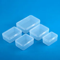 Mini Storage Box Case Rectangle Clear Plastic Organizer Collecting Small Items Jewelry Earring Bead Holder Container Packaging