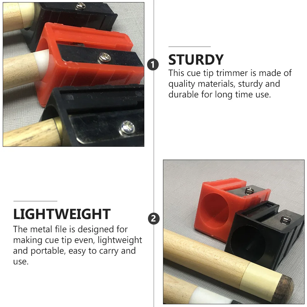 

Cue Tip Repair Tool 3Pcs Billiards Pool Cue Burnisher Sharpener Manual Pencil Style Roll Knife Fixing Accessories