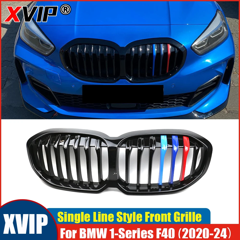 

XVIP Single Line Style Gloss M-Color Front Kidney Grille Grill Fit For BMW 1 Series F40 2020-2024 Racing Grills Car Accessories