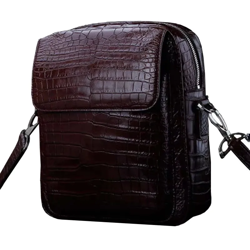 

ourui new Single shoulder bag male bag new bag brown men bag men crocodile bag